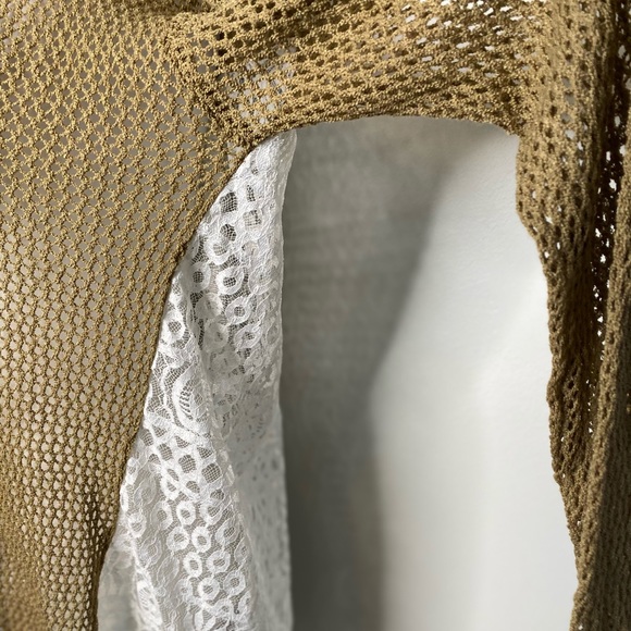 NWT Umgee Long-sleeve mesh with lace top boho - Picture 3 of 8